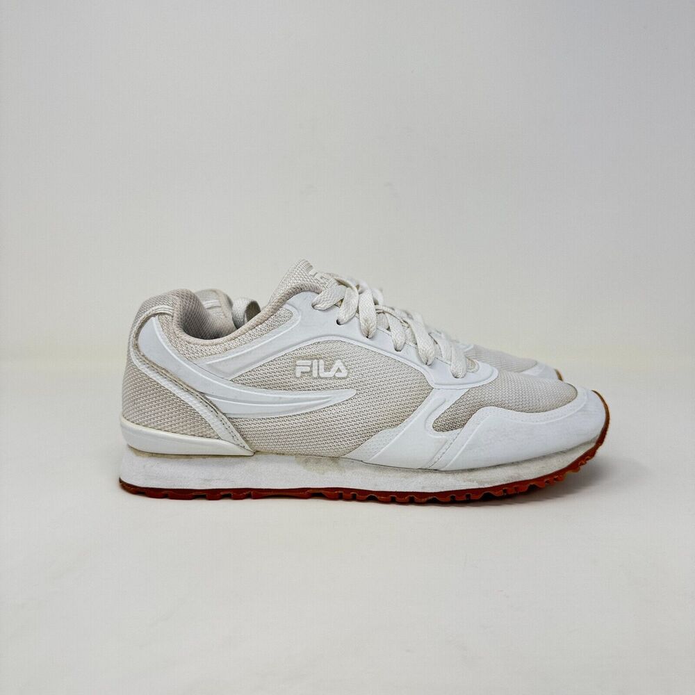Fila White and Light Gray Athletic Sneakers